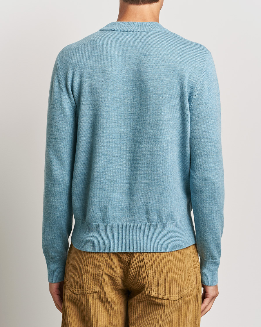 Mies | Puserot | Sunflower | Moon Merino Crewneck Blue