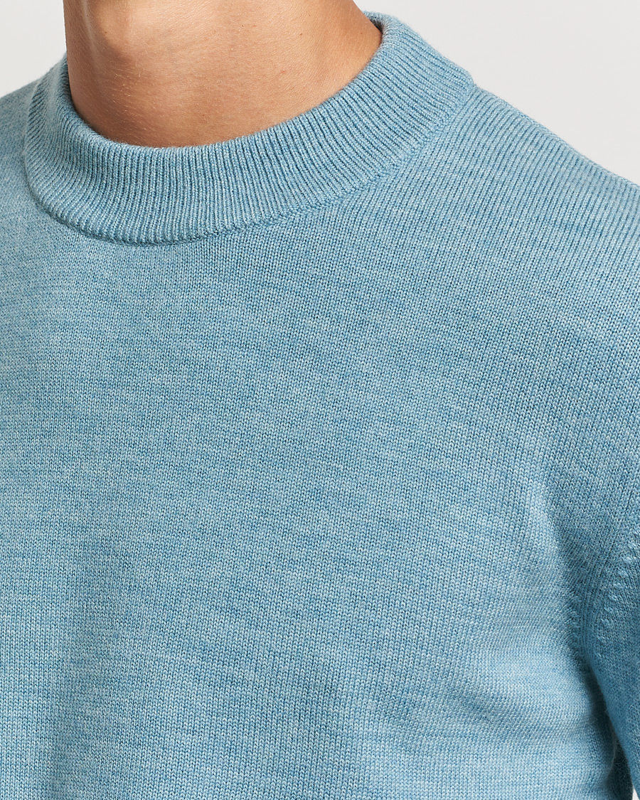 Mies | Puserot | Sunflower | Moon Merino Crewneck Blue
