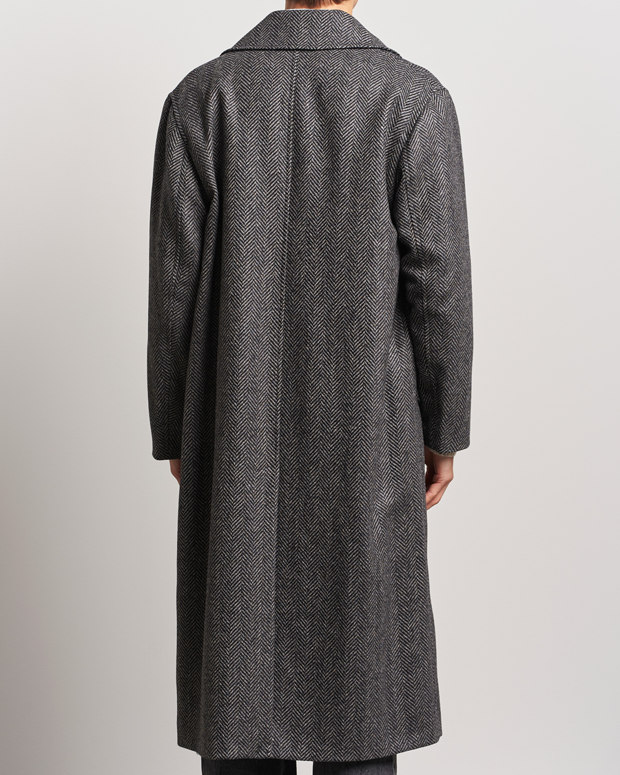 Mies | Takit | Sunflower | Herringbone Wool Coat Antracite