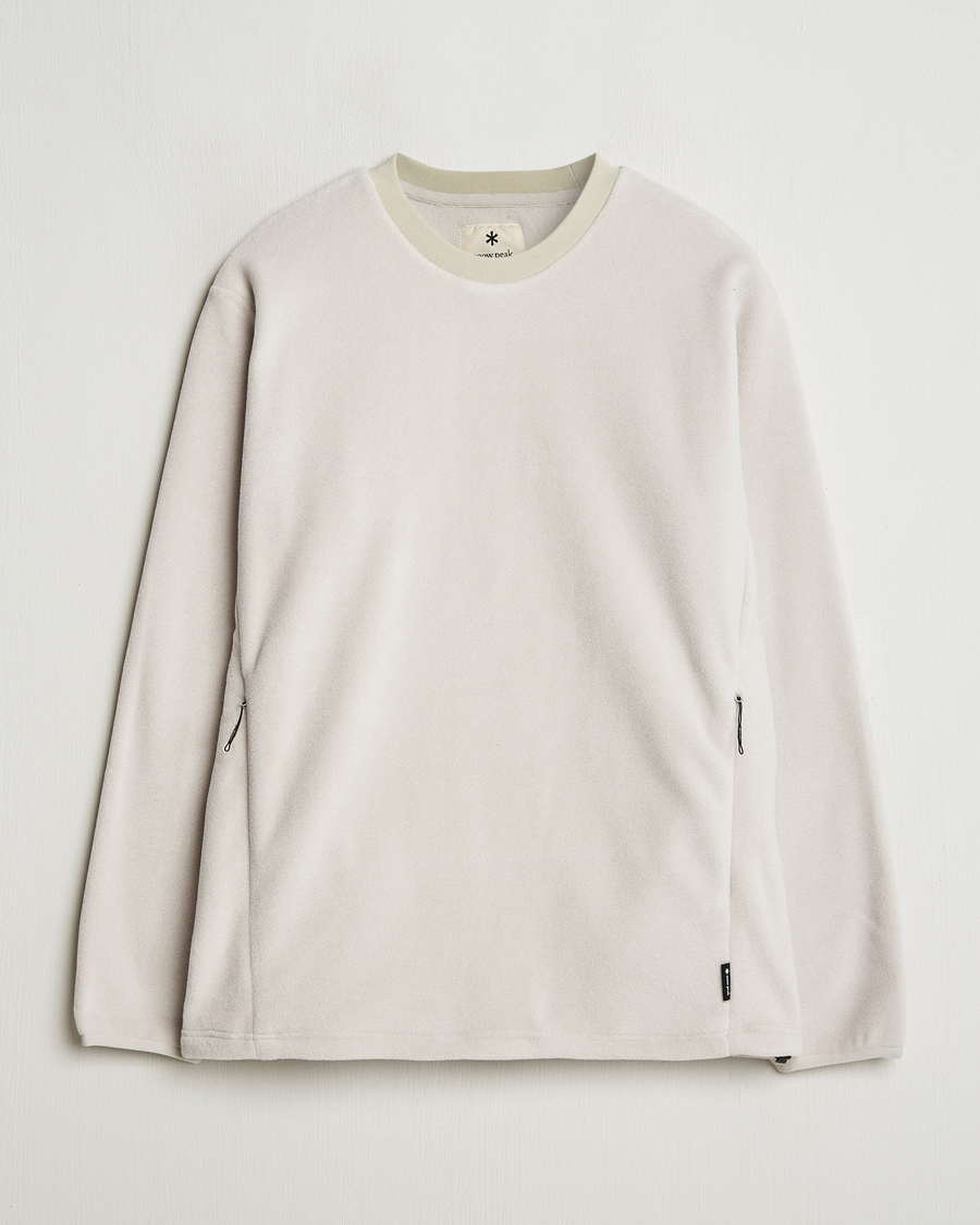 Mies | Puserot | Snow Peak | Double Face Fleece Pullover Ivory