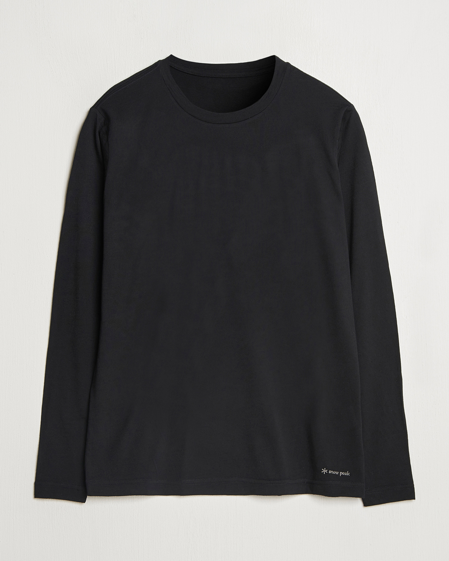 Mies | Puserot | Snow Peak | Merino Wool Long Sleeve T-Shirt Black