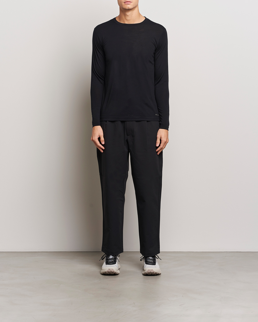 Mies | Puserot | Snow Peak | Merino Wool Long Sleeve T-Shirt Black