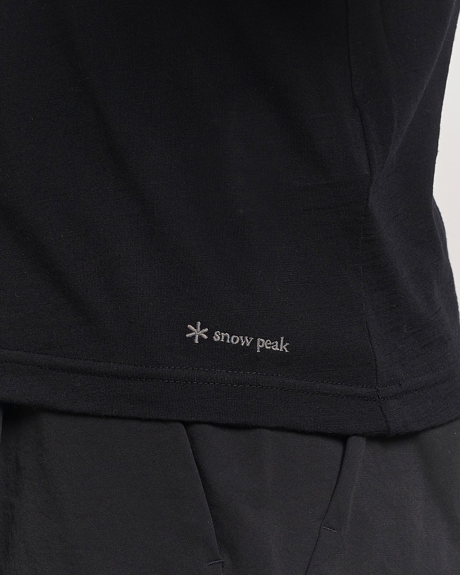 Mies | Puserot | Snow Peak | Merino Wool Long Sleeve T-Shirt Black