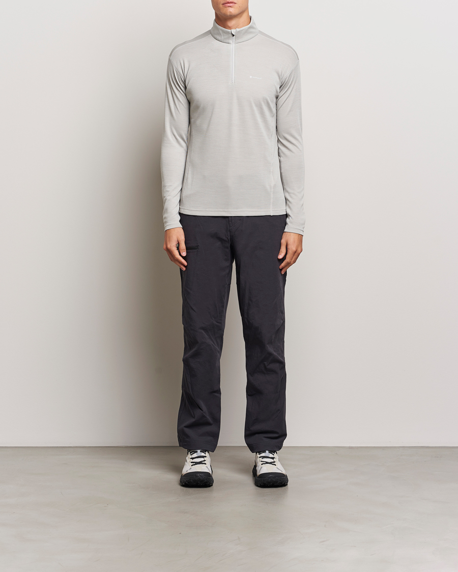 Mies | T-paidat | Snow Peak | Wool Blend Half Zip T-Shirt Icegrey