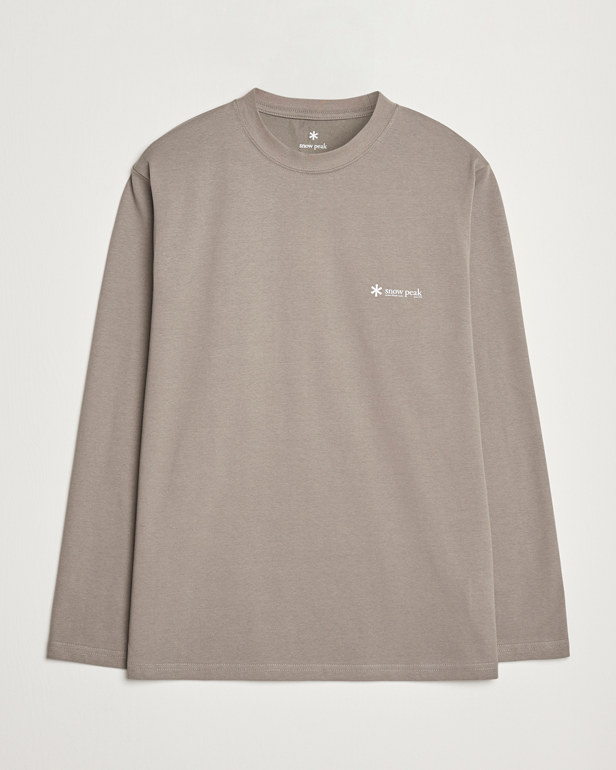 Mies | T-paidat | Snow Peak | Onepoint Long Sleeve T-Shirt Greige