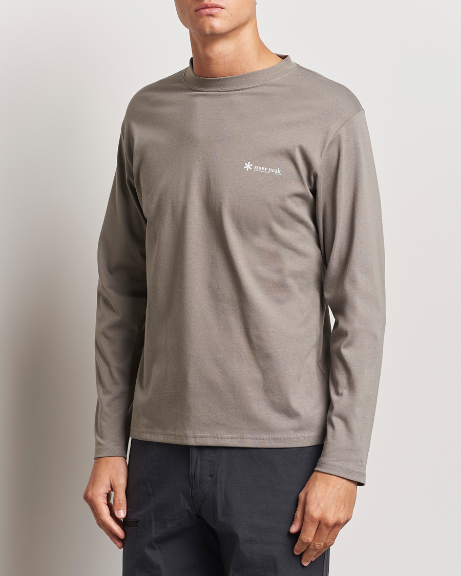 Mies | T-paidat | Snow Peak | Onepoint Long Sleeve T-Shirt Greige