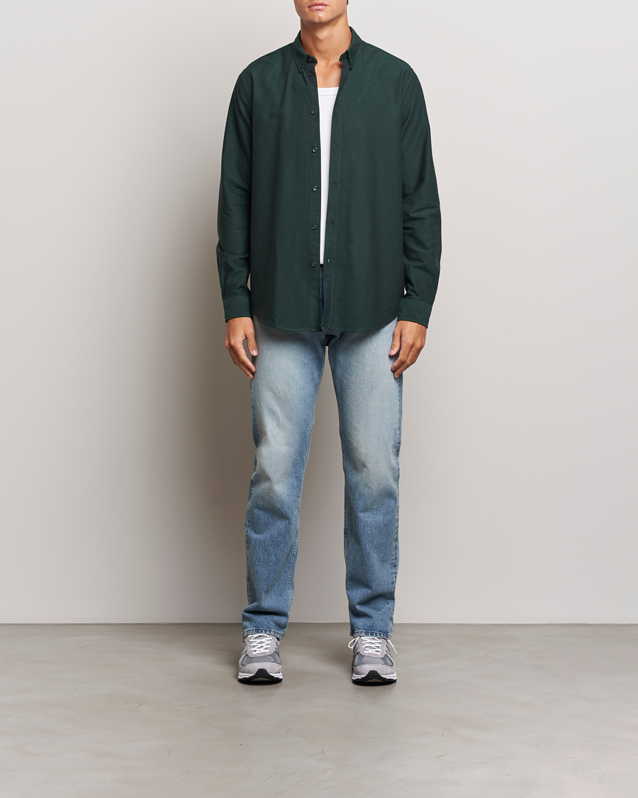 Mies | Kauluspaidat | Samsøe Samsøe | Saliam Oxford Shirt Darkest Spruce