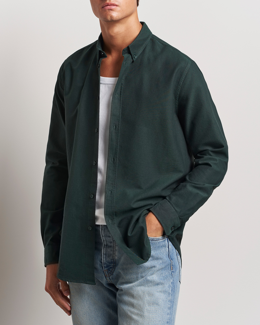 Mies | Kauluspaidat | Samsøe Samsøe | Saliam Oxford Shirt Darkest Spruce