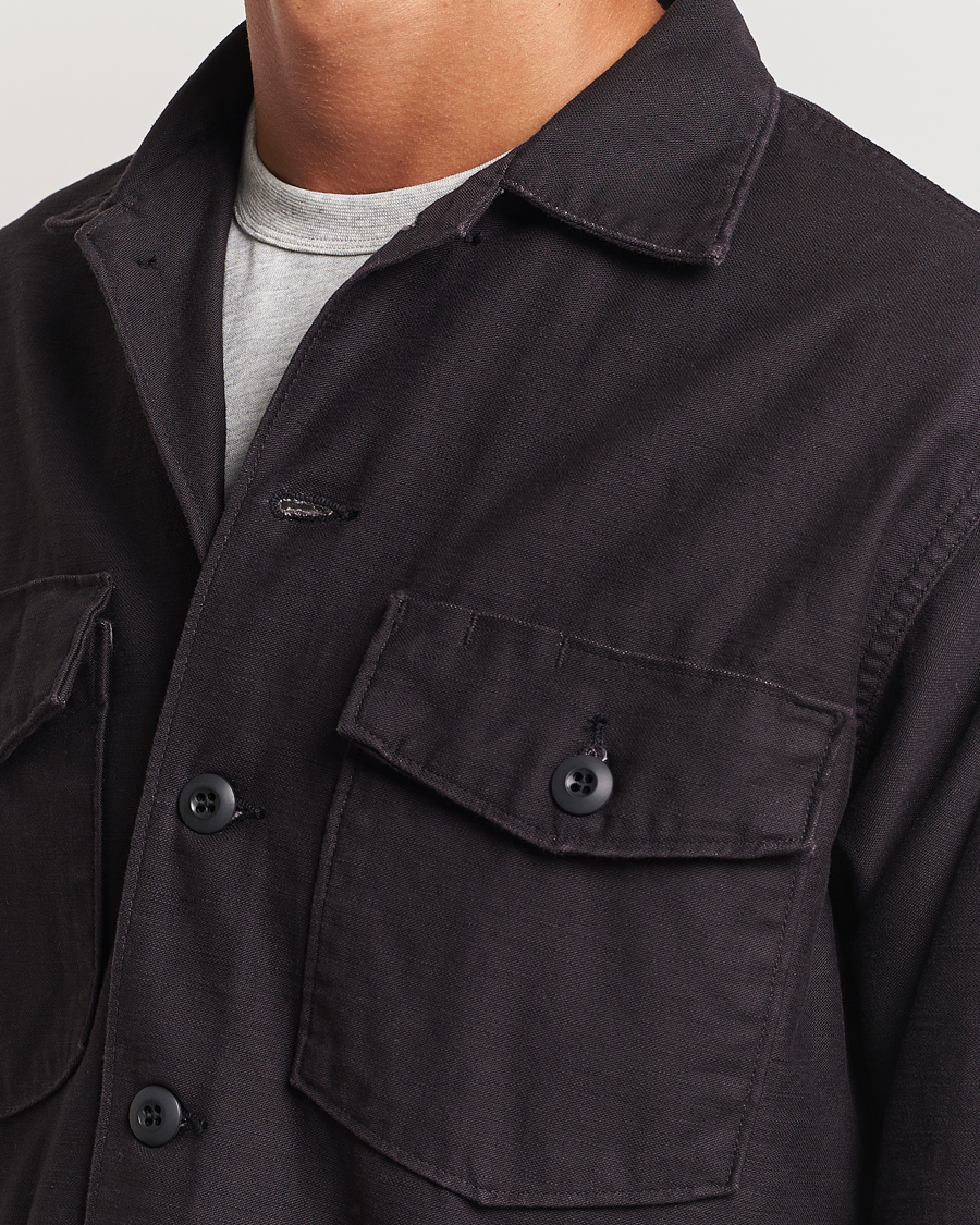 Mies | Kauluspaidat | orSlow | Cotton Sateen US Army Overshirt Black