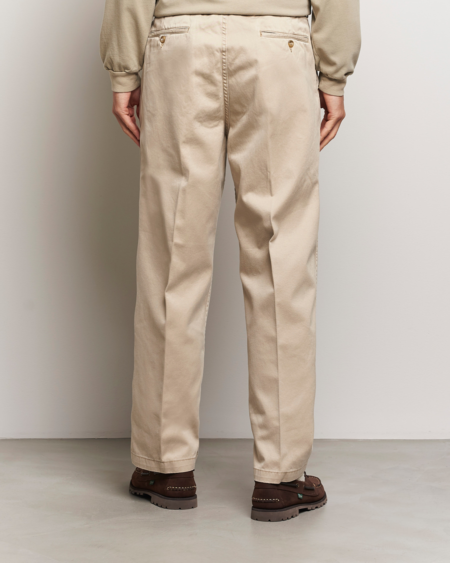 Mies | Housut | orSlow | Two Tuck Wide Trousers Khaki