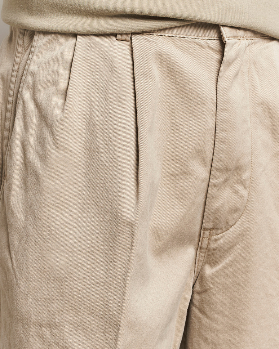 Mies | Housut | orSlow | Two Tuck Wide Trousers Khaki