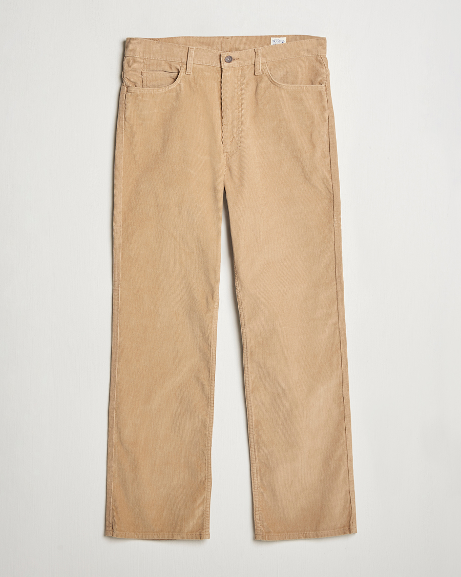 Mies | Housut | orSlow | Shoe Cut Corduroy Pants Beige