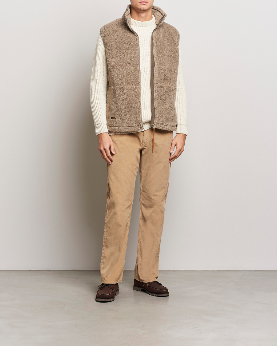 Mies | Housut | orSlow | Shoe Cut Corduroy Pants Beige