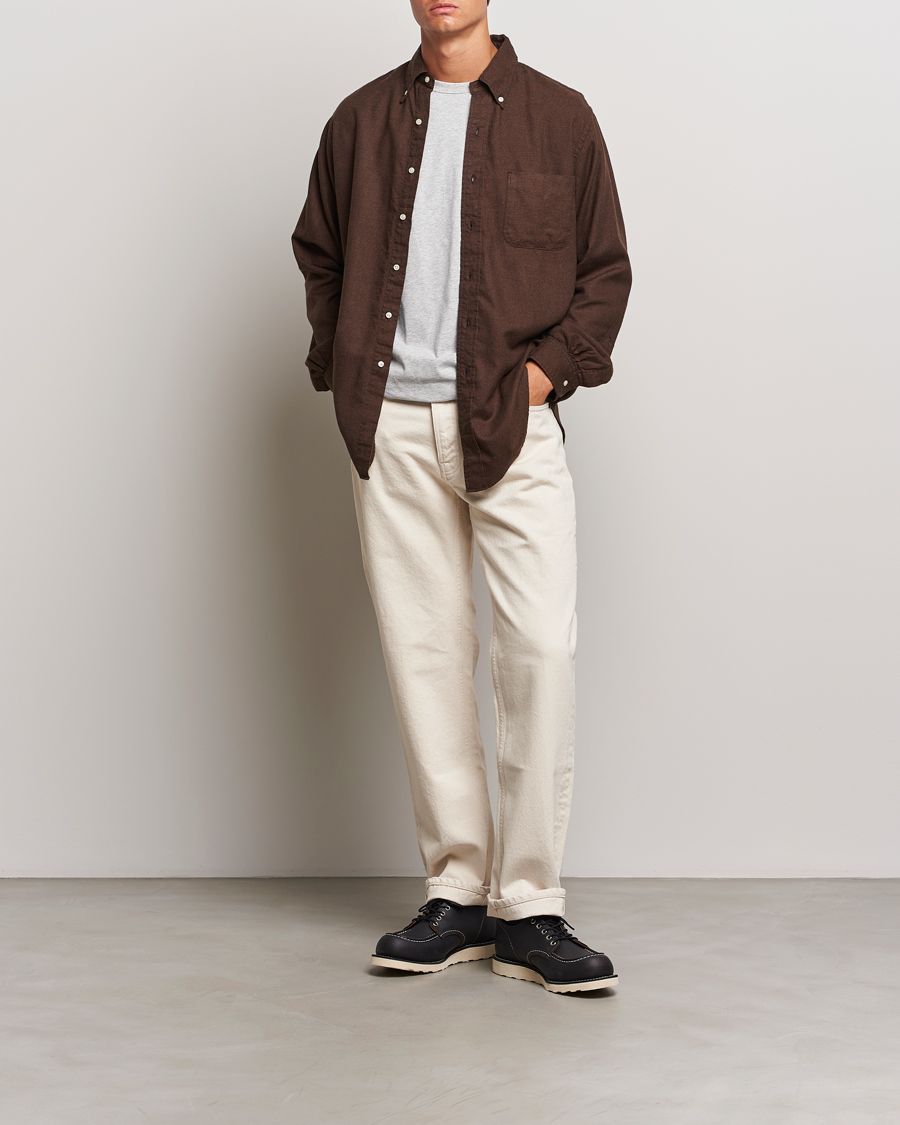 Mies | Kauluspaidat | orSlow | Button Down Shirt Burgundy