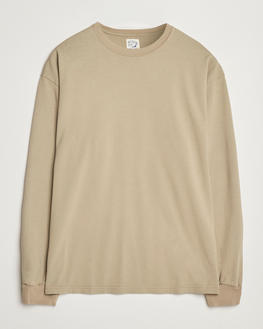 Mies | T-paidat | orSlow | Relax Fit Long Sleeve T-Shirt Olive Drab