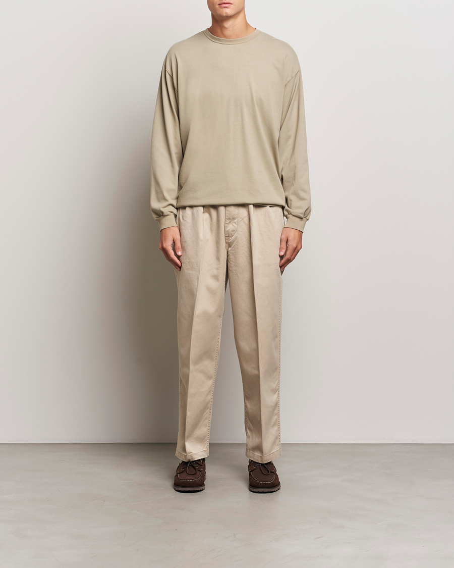 Mies | T-paidat | orSlow | Relax Fit Long Sleeve T-Shirt Olive Drab