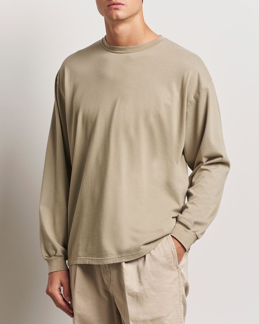 Mies | T-paidat | orSlow | Relax Fit Long Sleeve T-Shirt Olive Drab