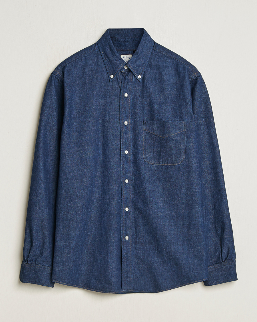Mies | Kauluspaidat | orSlow | Denim Button Down Shirt One Wash