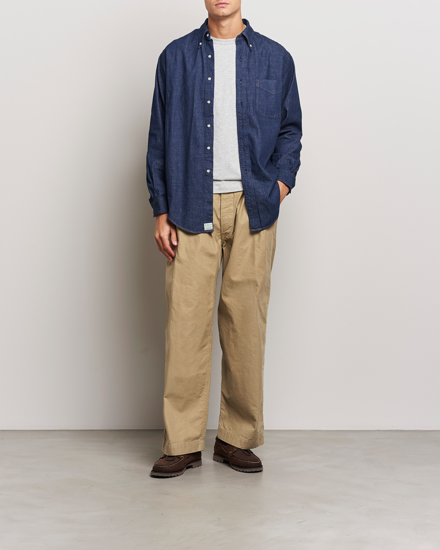 Mies | Kauluspaidat | orSlow | Denim Button Down Shirt One Wash