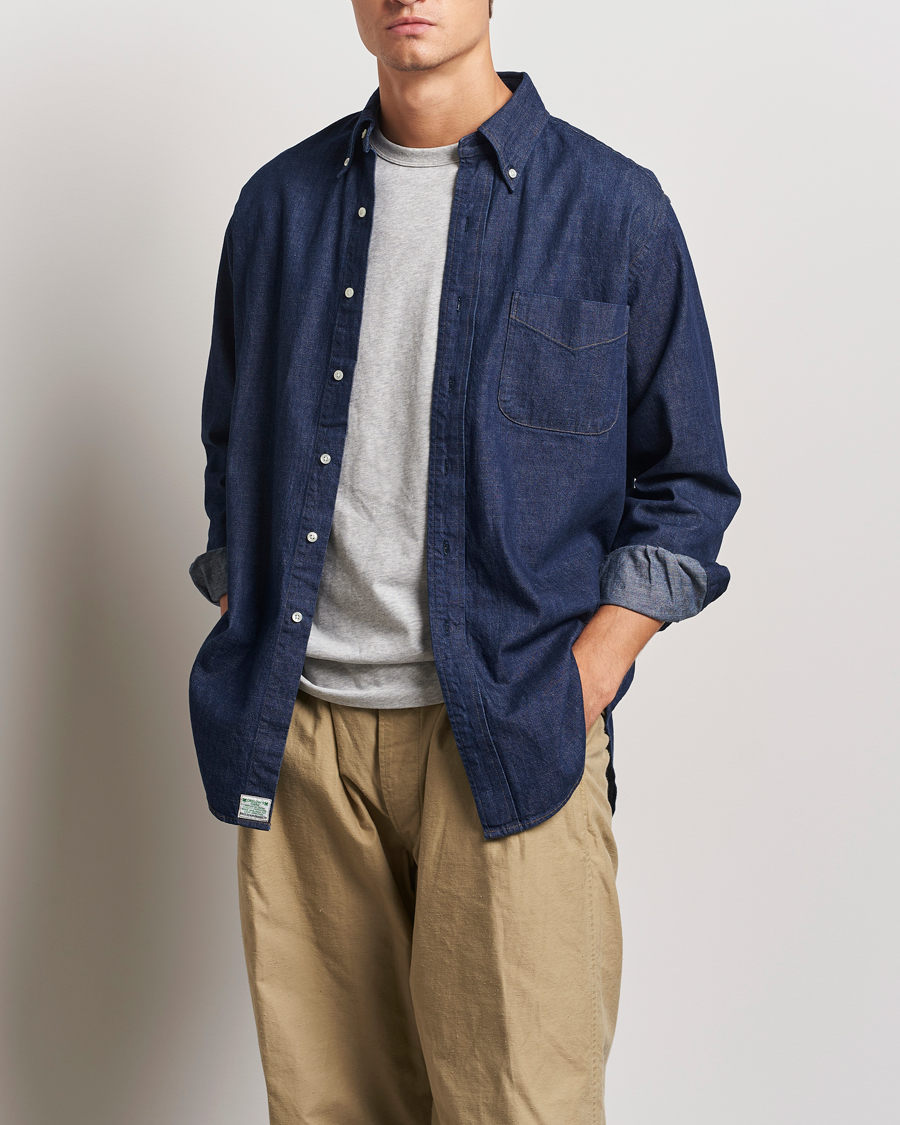 Mies | Kauluspaidat | orSlow | Denim Button Down Shirt One Wash
