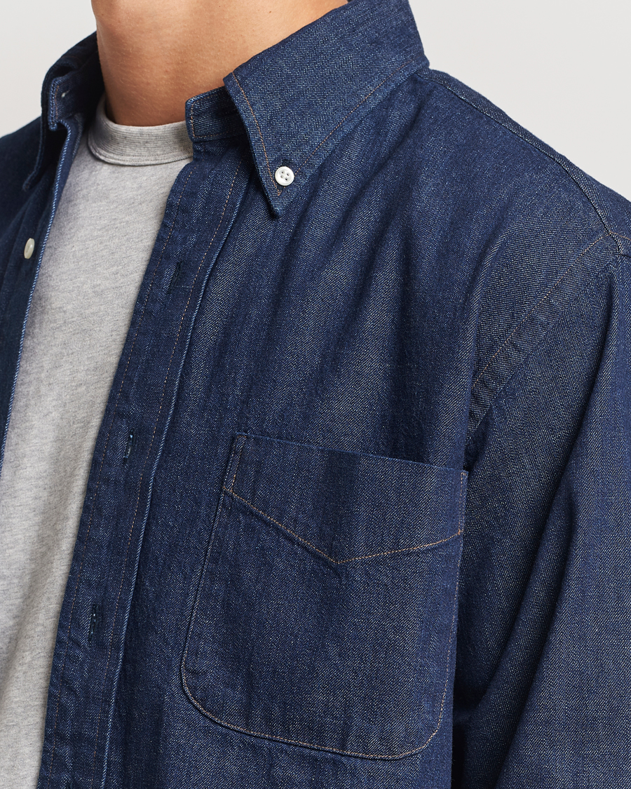 Mies | Kauluspaidat | orSlow | Denim Button Down Shirt One Wash