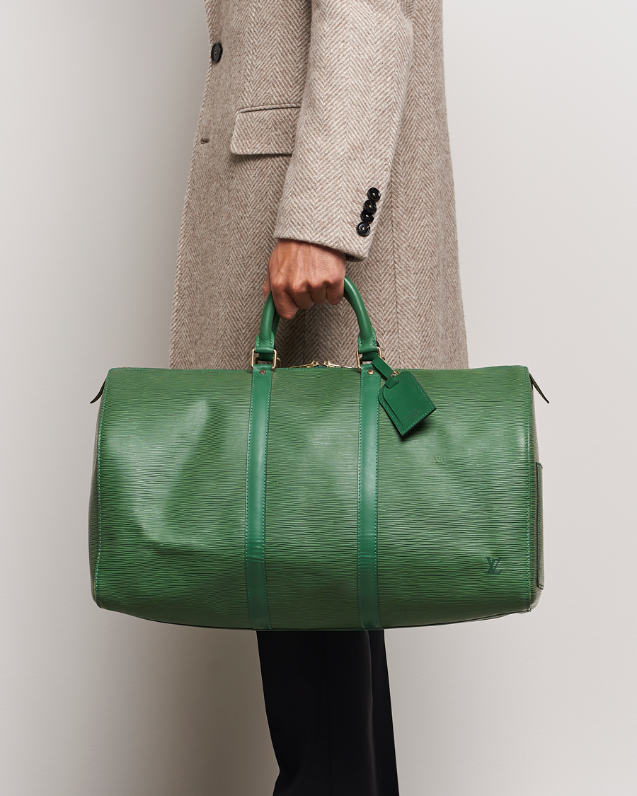 Mies | Louis Vuitton Pre-Owned Keepall 50 EPI Leather Bag Green | Louis Vuitton Pre-Owned | Keepall 50 EPI Leather Bag Green