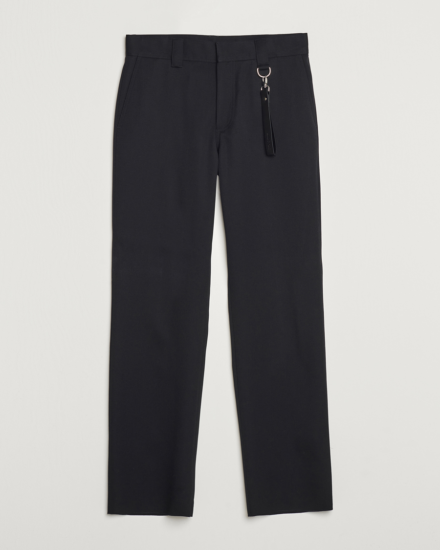 Mies | Housut | Lanvin | Casual Straight Wool Trousers Black