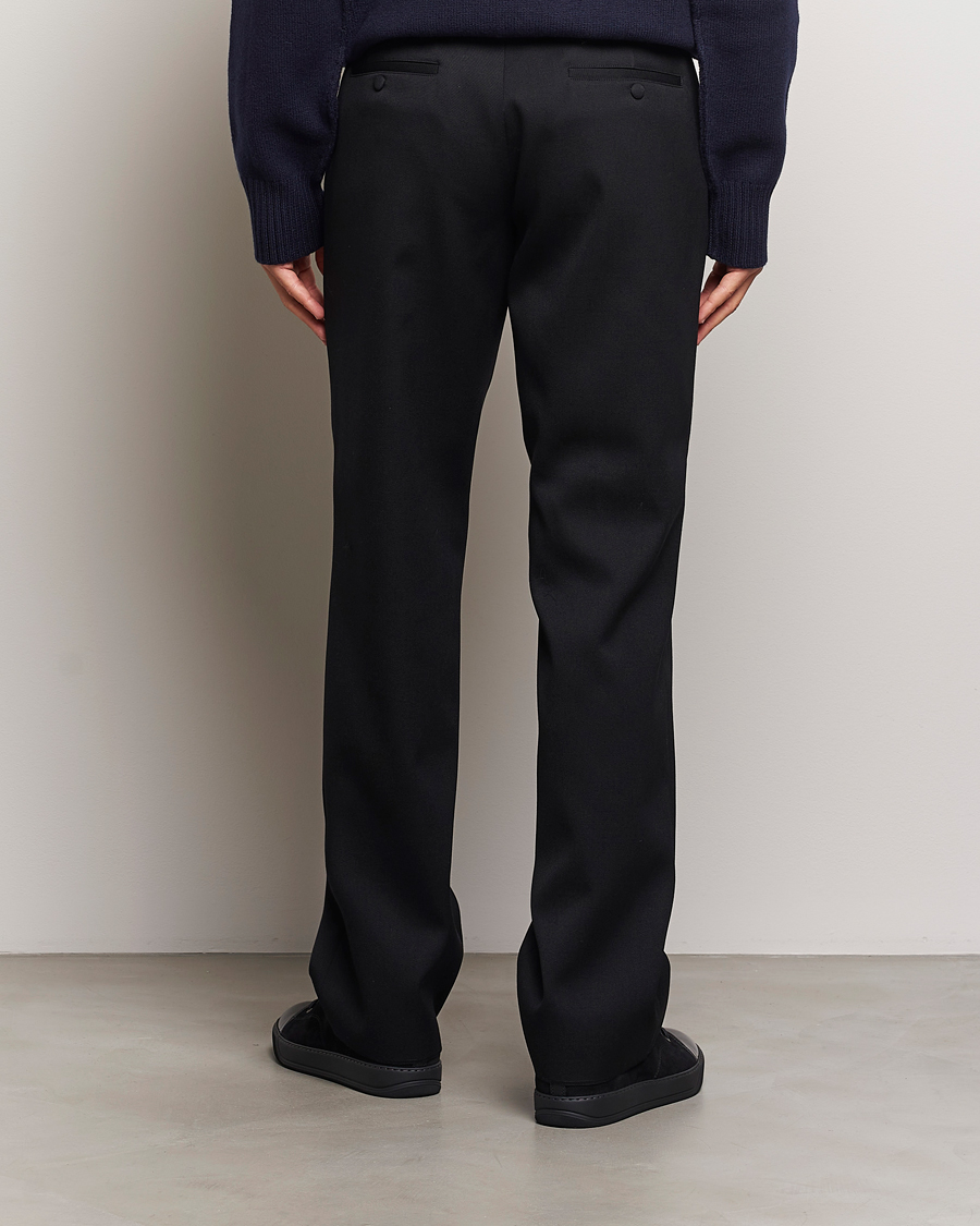 Mies | Housut | Lanvin | Casual Straight Wool Trousers Black