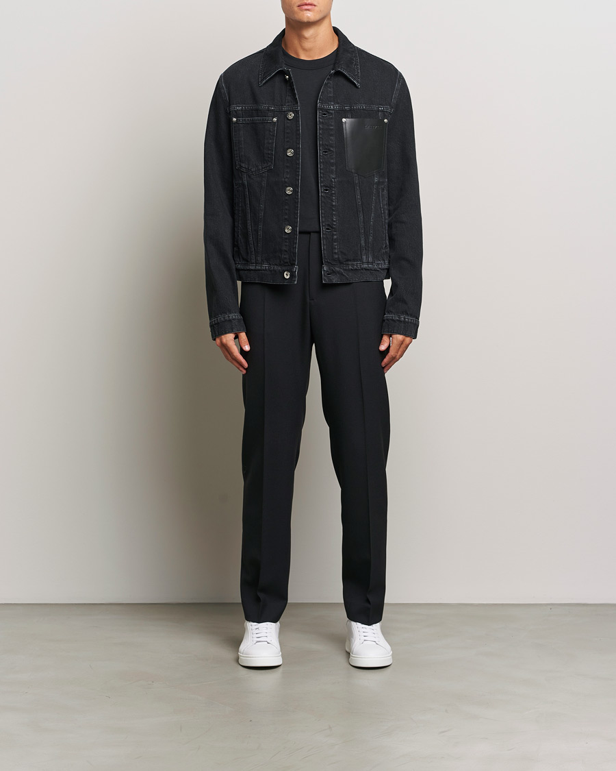 Mies | Takit | Lanvin | Leather Pocket Denim Jacket Black
