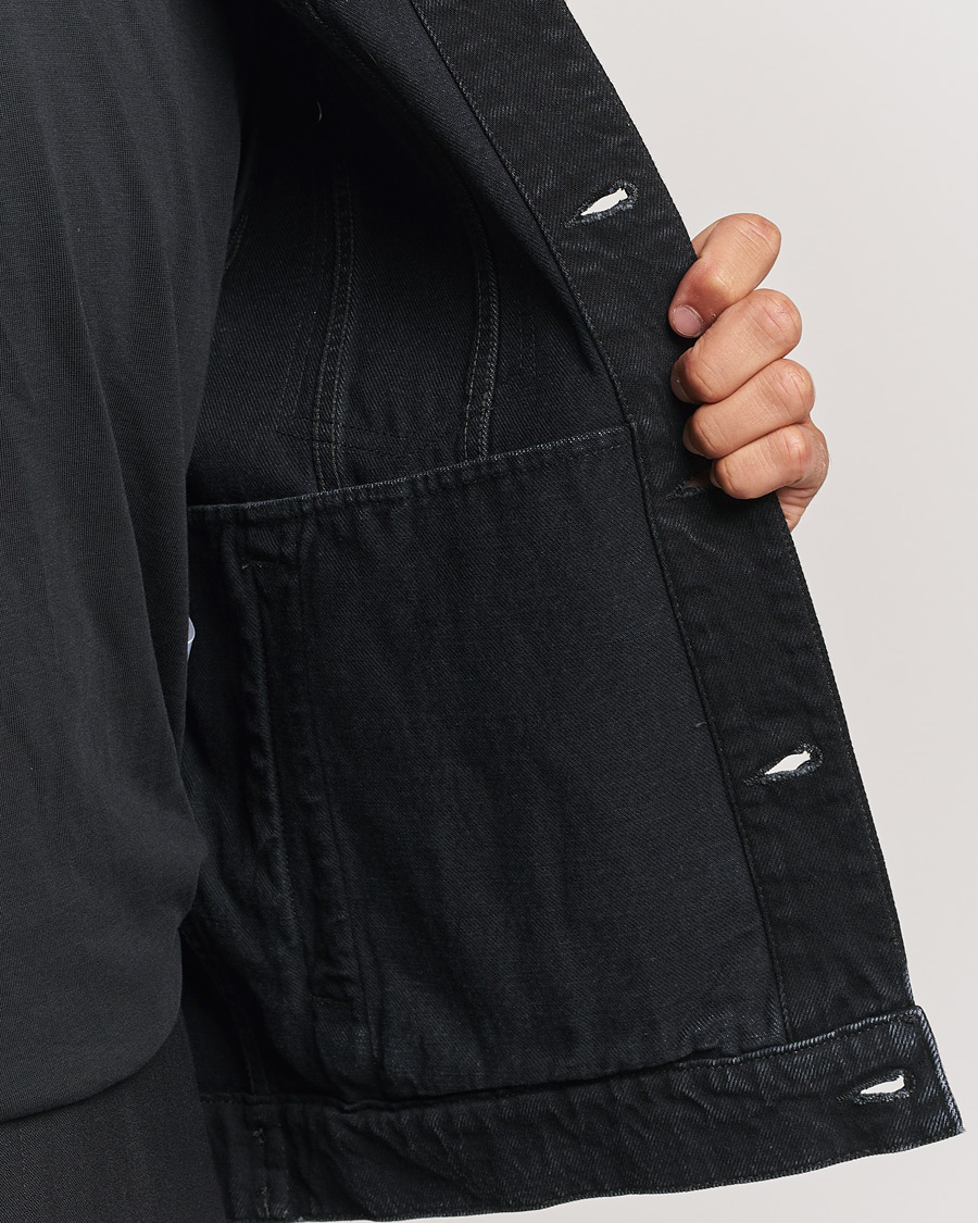 Mies | Takit | Lanvin | Leather Pocket Denim Jacket Black