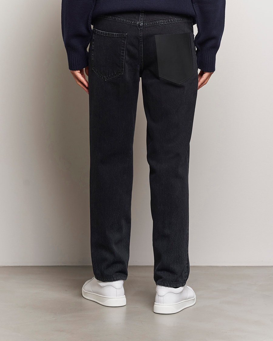 Mies | Farkut | Lanvin | Leather Pocket Denim Pants Black