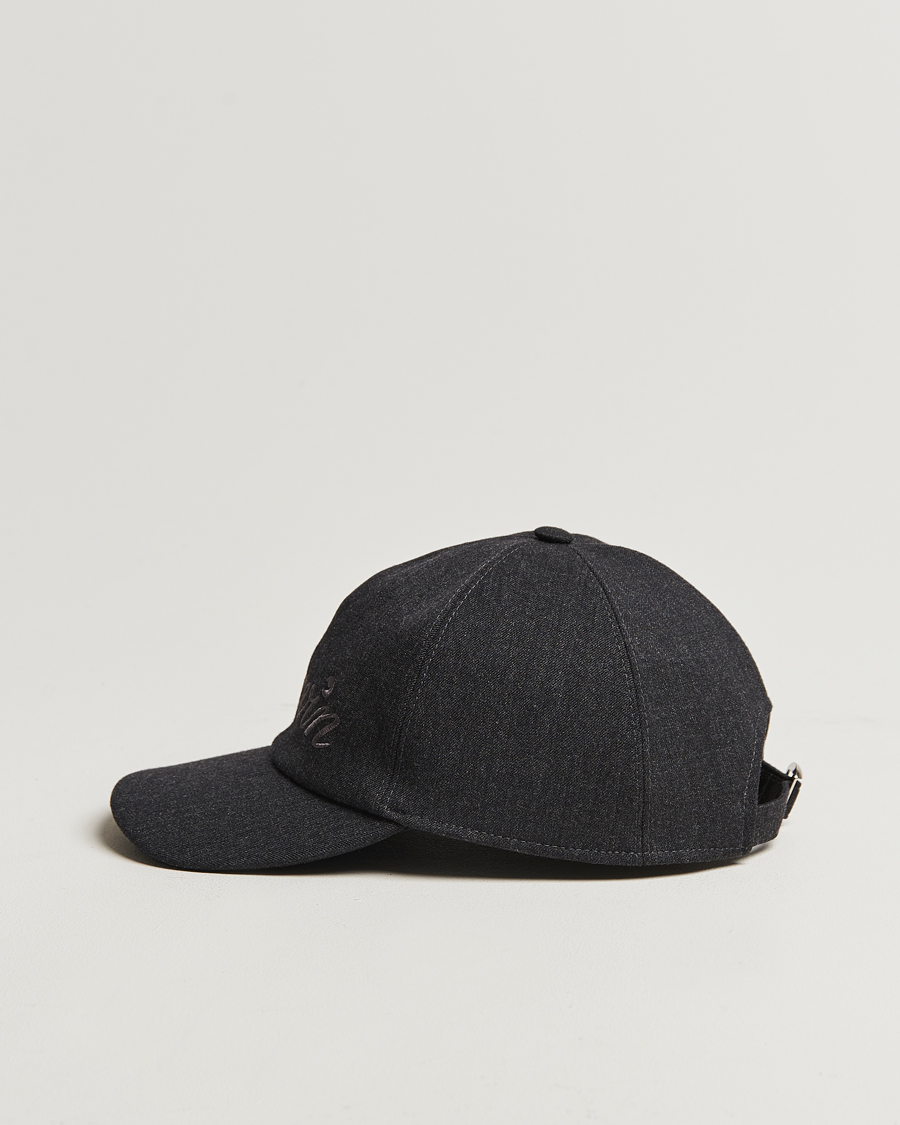 Mies | Lanvin Flannel Baseball Cap Anthracite | Lanvin | Flannel Baseball Cap Anthracite