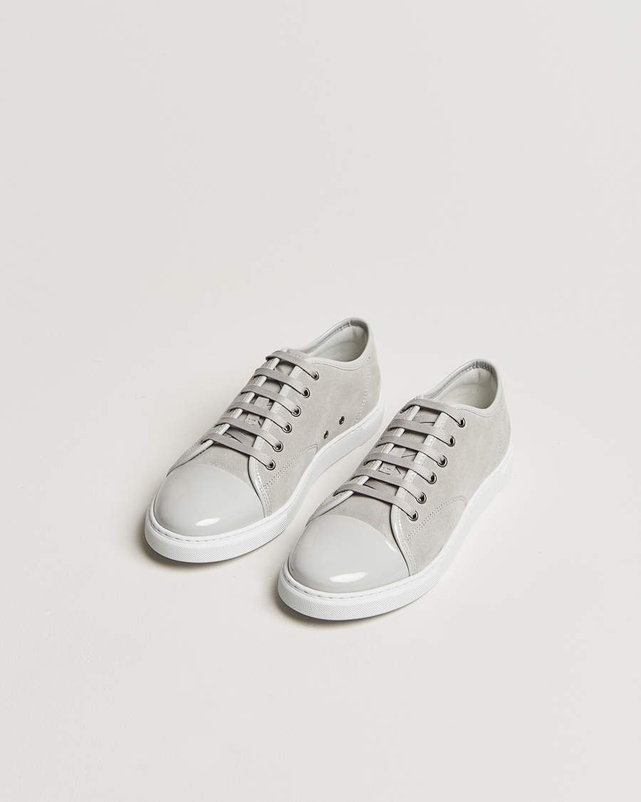 Mies | Lanvin Womens Patent Cap Toe Sneaker Powder Gray | Lanvin | Womens Patent Cap Toe Sneaker Powder Gray