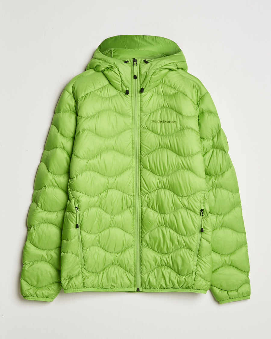 Mies | Takit | Peak Performance | Helium Down Hooded Jacket Stand Out Green