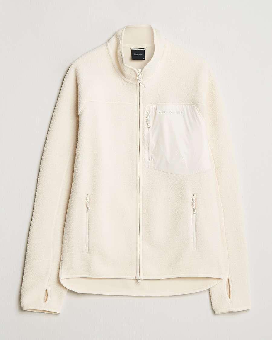 Mies | Puserot | Peak Performance | Pile Full Zip Vintage White