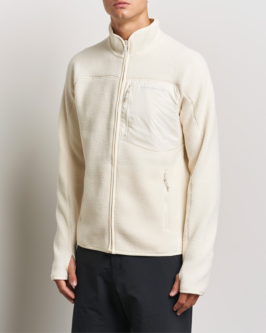 Mies | Puserot | Peak Performance | Pile Full Zip Vintage White