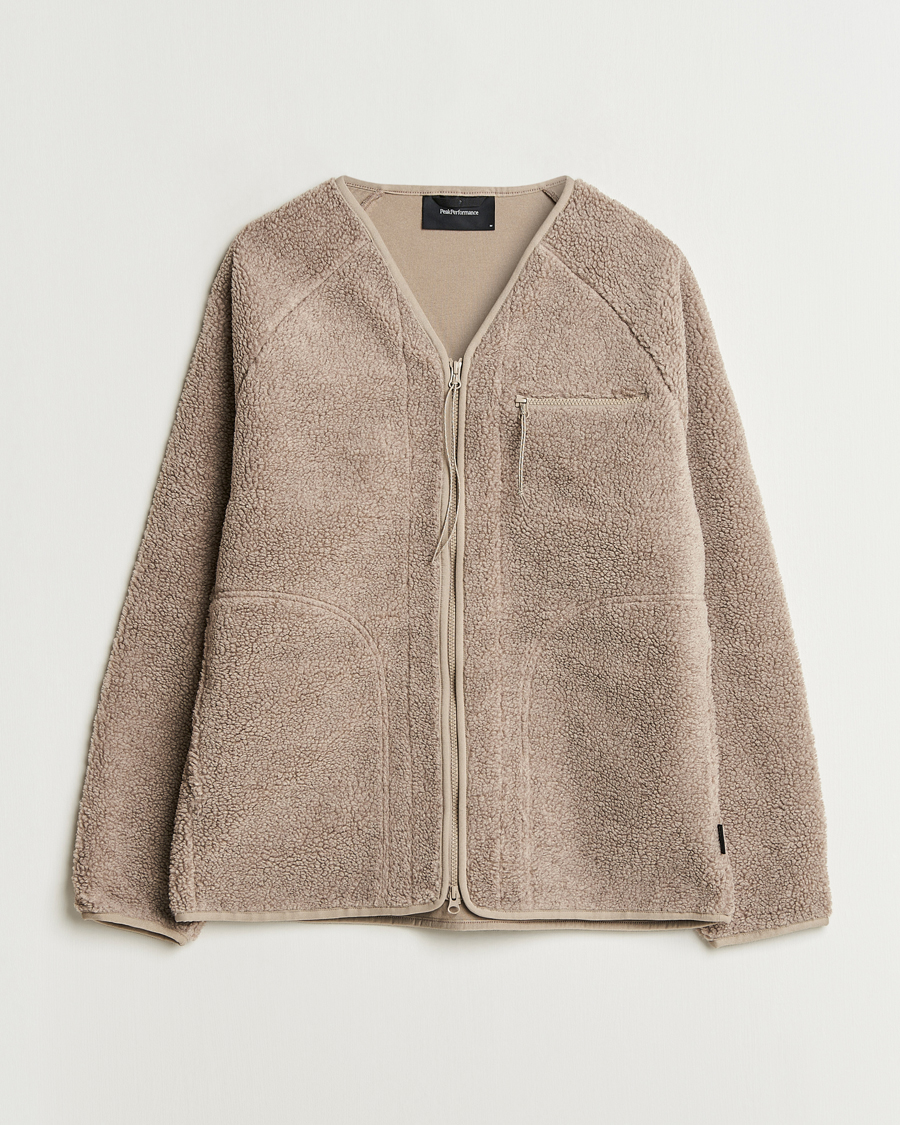 Mies | Puserot | Peak Performance | Heavy Pile Oversized Cardigan Avid Beige