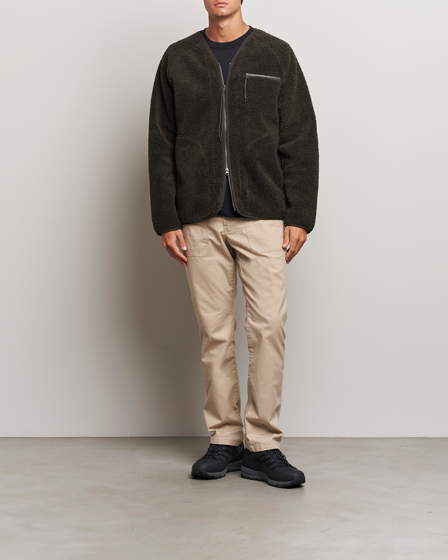 Mies | Puserot | Peak Performance | Heavy Pile Oversized Cardigan Olive Extreme