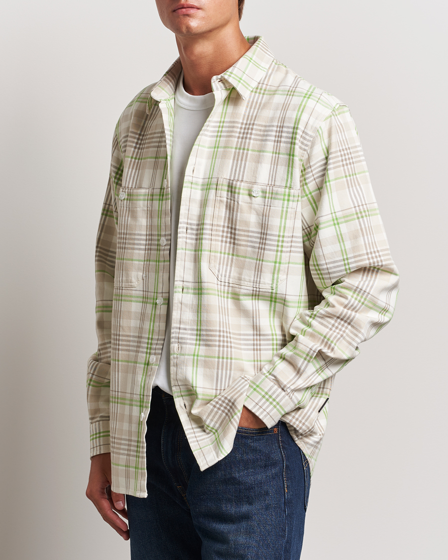 Mies | Kauluspaidat | Peak Performance | Heavy Flannel Cotton Shirt Checked Beige
