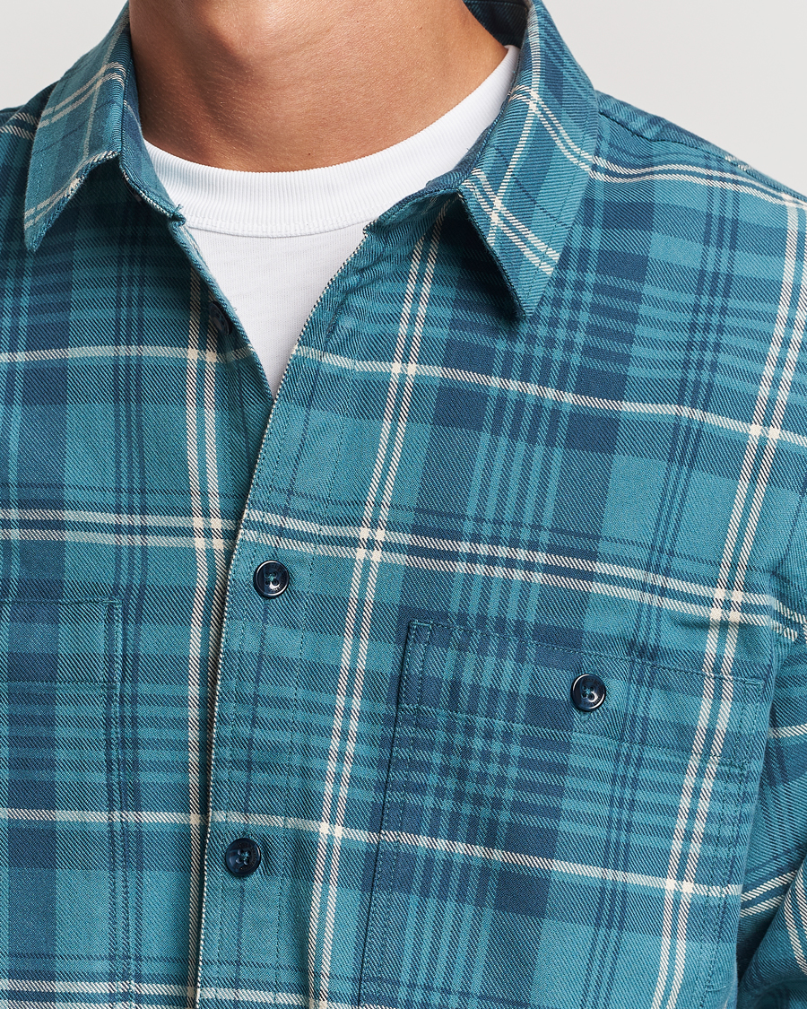 Mies | Kauluspaidat | Peak Performance | Heavy Flannel Cotton Shirt Checked Blue