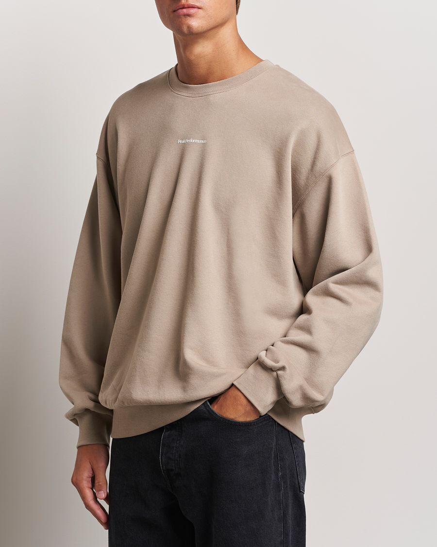 Mies | Puserot | Peak Performance | Original Terry Crew Sweatshirt Avid Beige