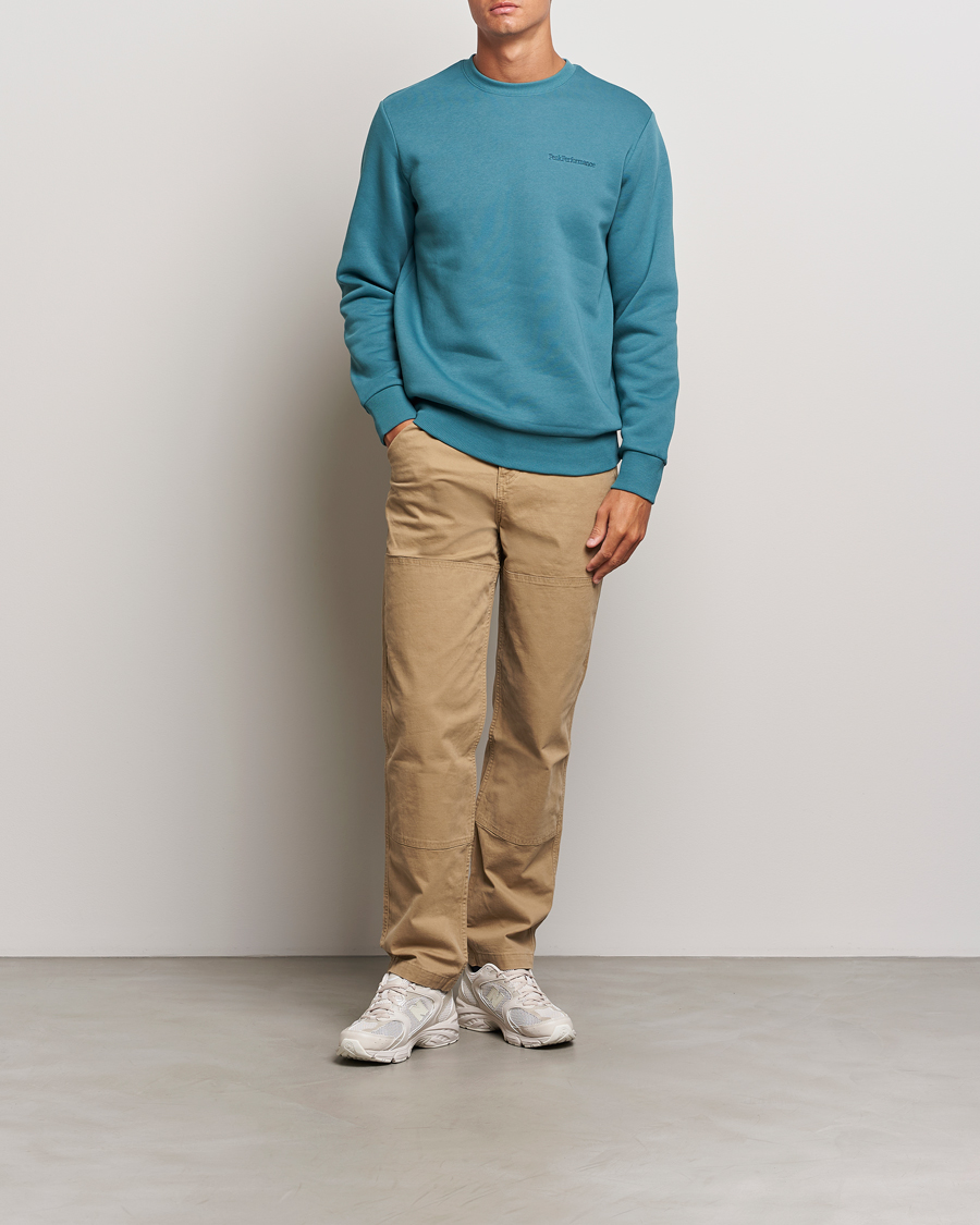 Mies | Puserot | Peak Performance | Original Logo Crew Neck Sweatshirt Hydro Fresh