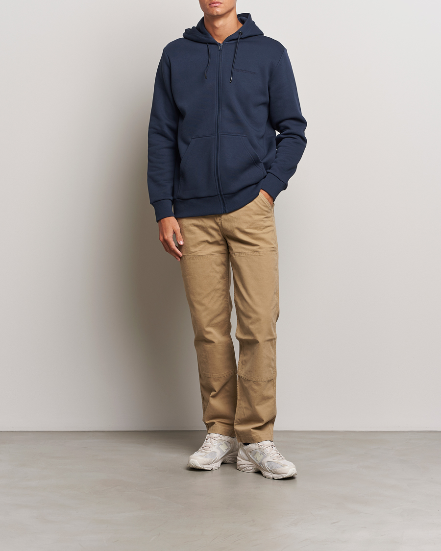 Mies | Puserot | Peak Performance | Original Full Zip Hoodie Blue Shadow