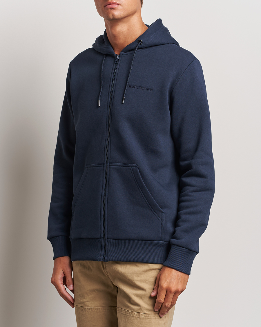 Mies | Puserot | Peak Performance | Original Full Zip Hoodie Blue Shadow