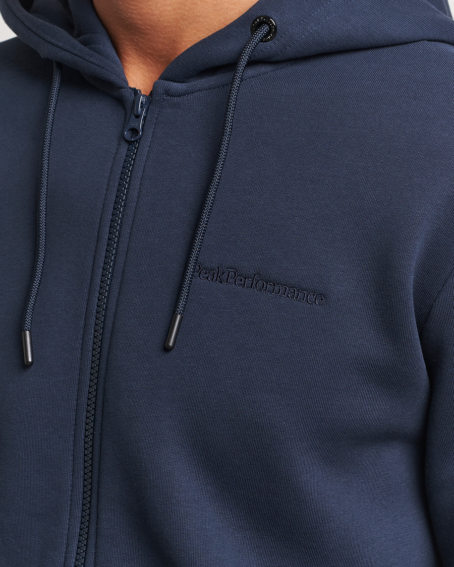Mies | Puserot | Peak Performance | Original Full Zip Hoodie Blue Shadow