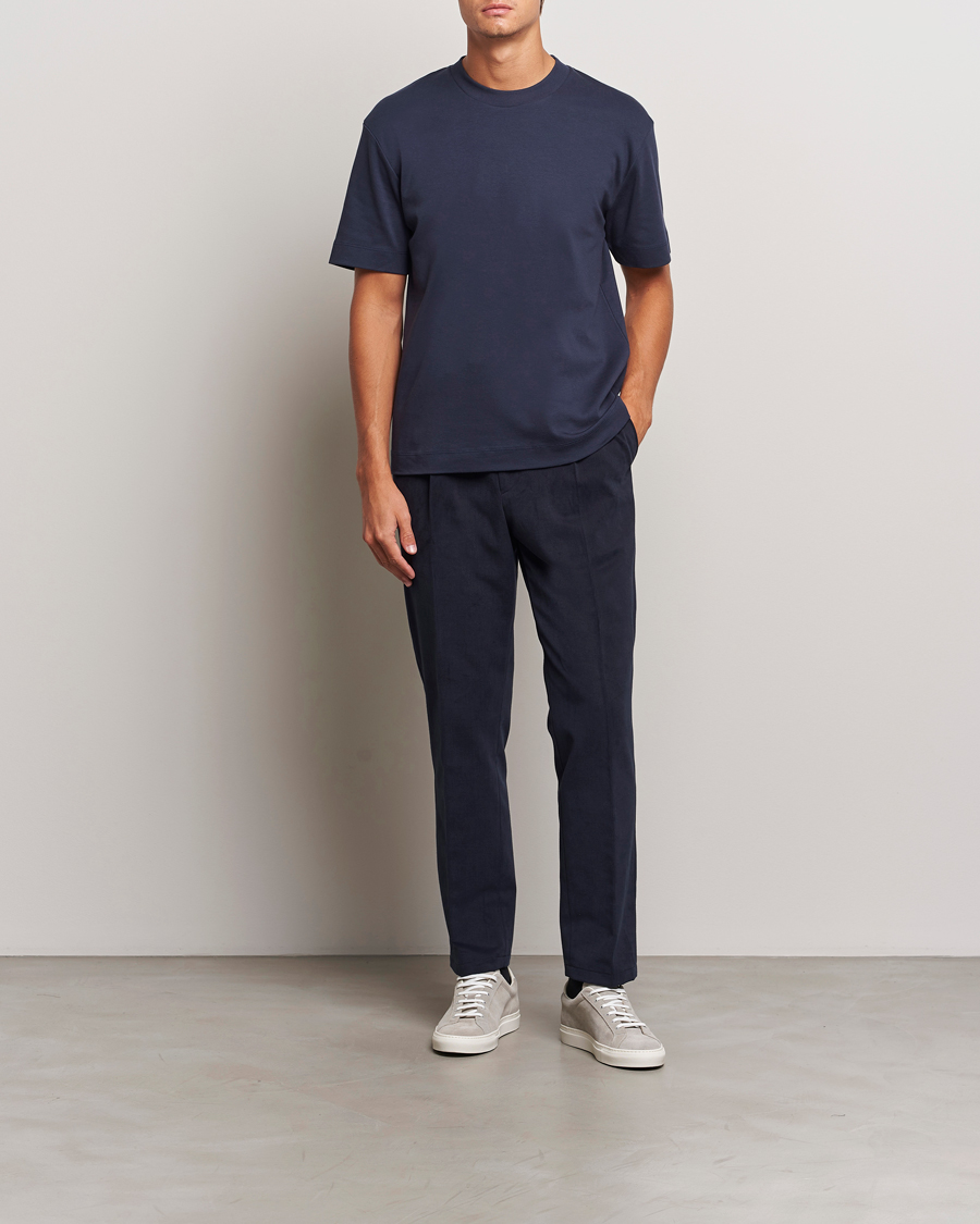 Mies | T-paidat | Sunspel | Heavy Weight Supima Cotton T-Shirt Navy