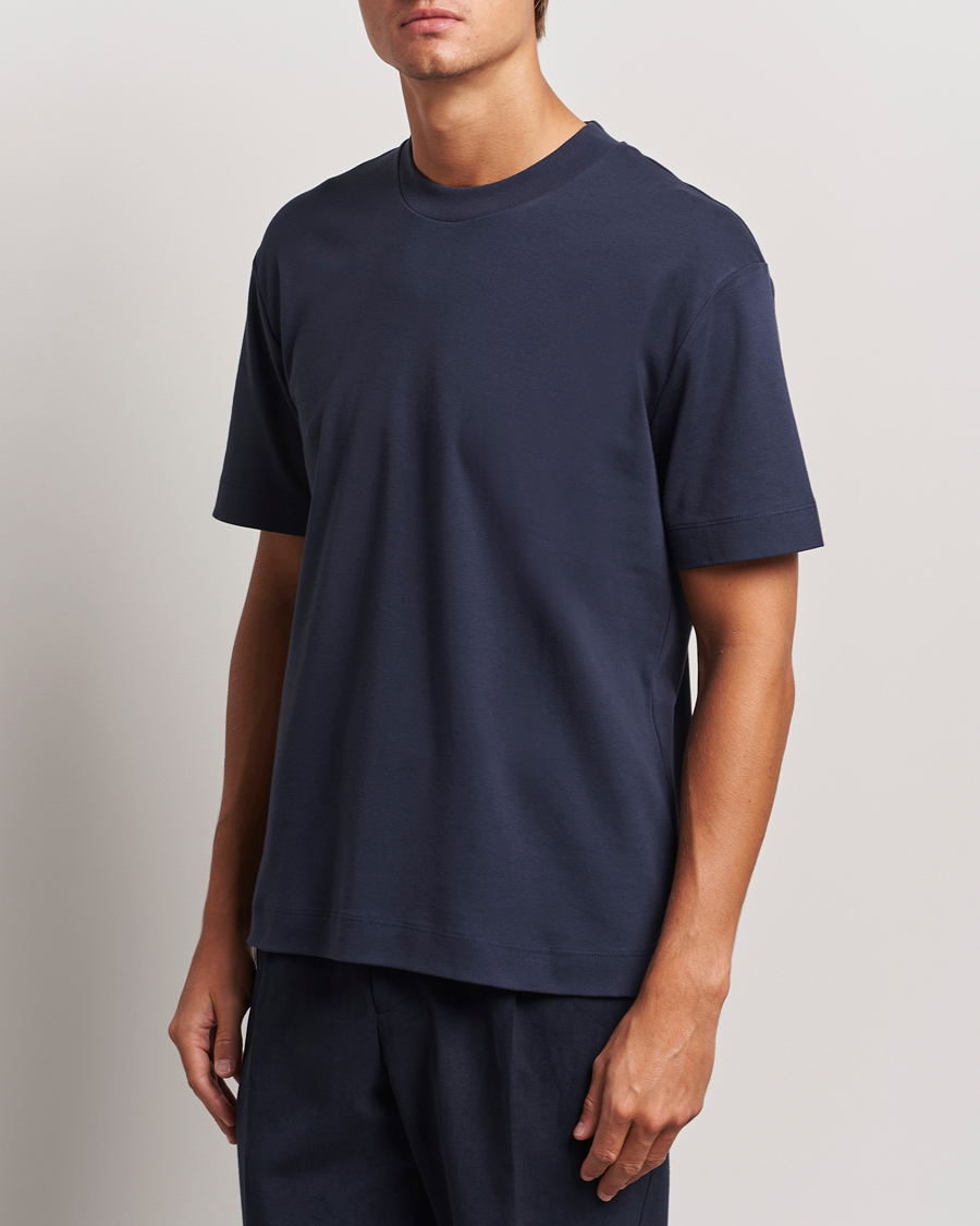 Mies | T-paidat | Sunspel | Heavy Weight Supima Cotton T-Shirt Navy