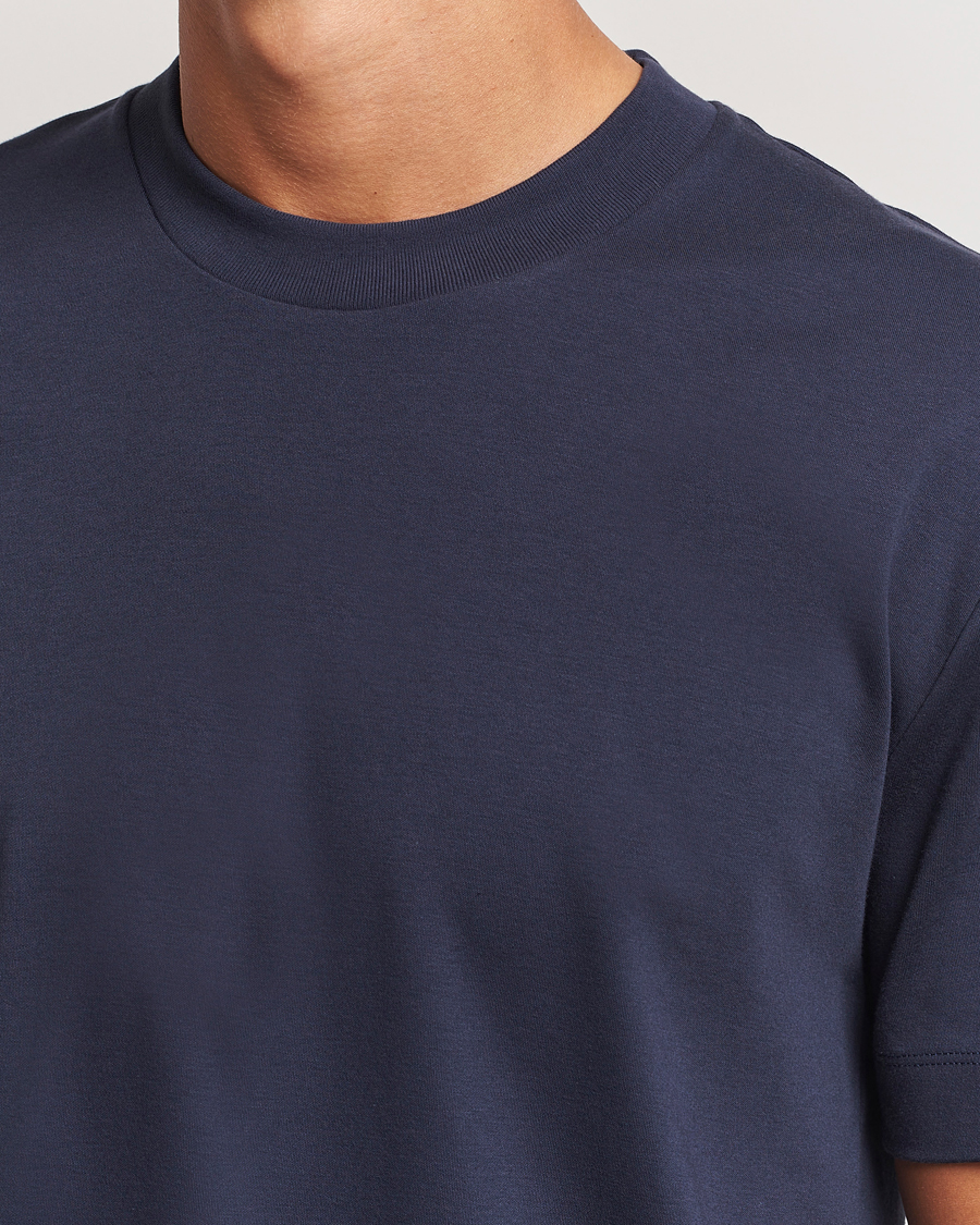 Mies | T-paidat | Sunspel | Heavy Weight Supima Cotton T-Shirt Navy