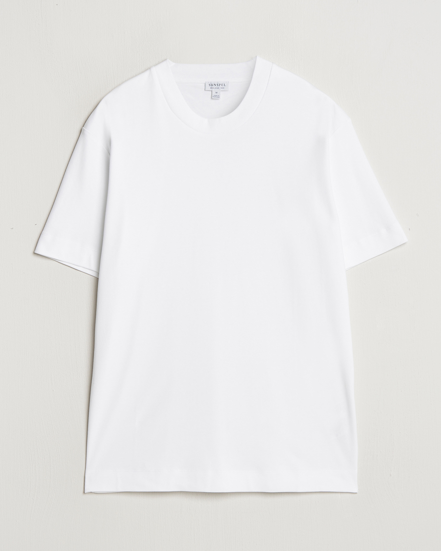 Mies | T-paidat | Sunspel | Heavy Weight Supima Cotton T-Shirt White