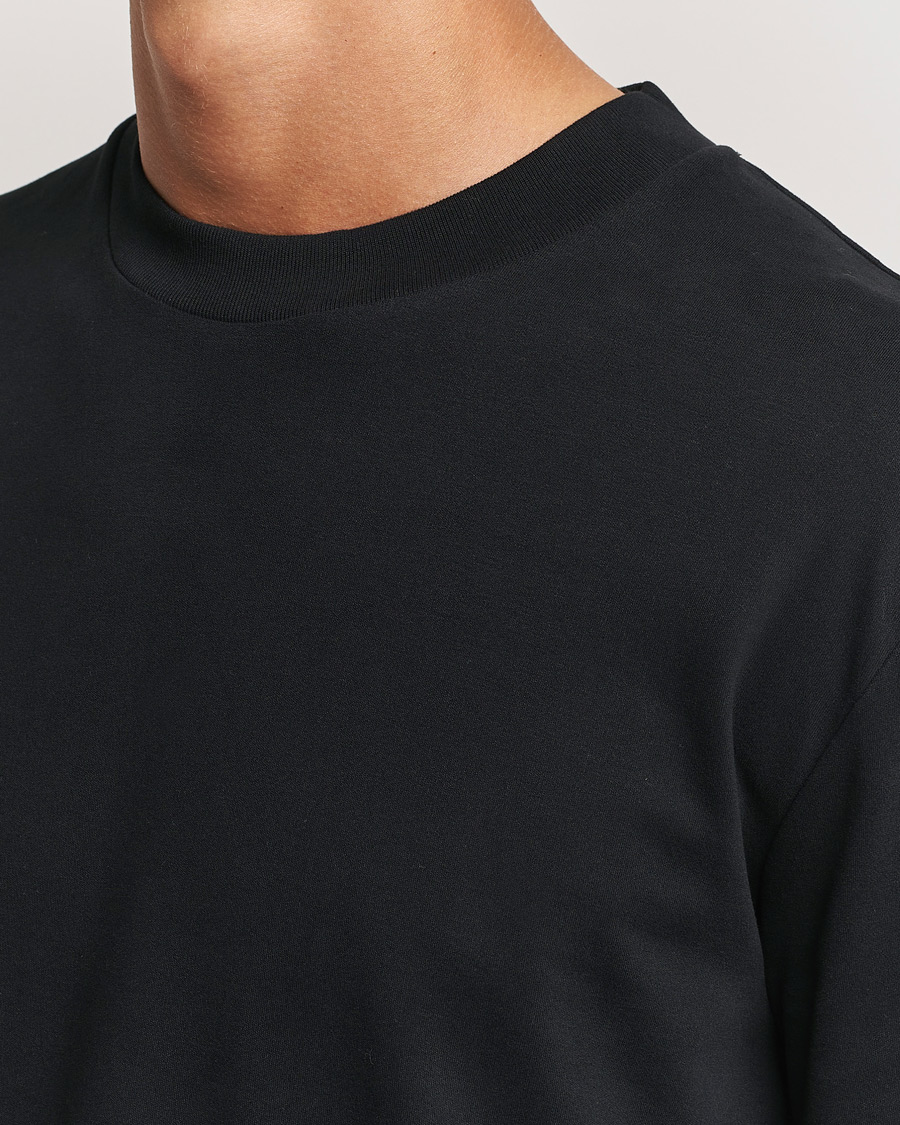 Mies | T-paidat | Sunspel | Heavy Weight Supima Cotton Long Sleeve T-Shirt Black